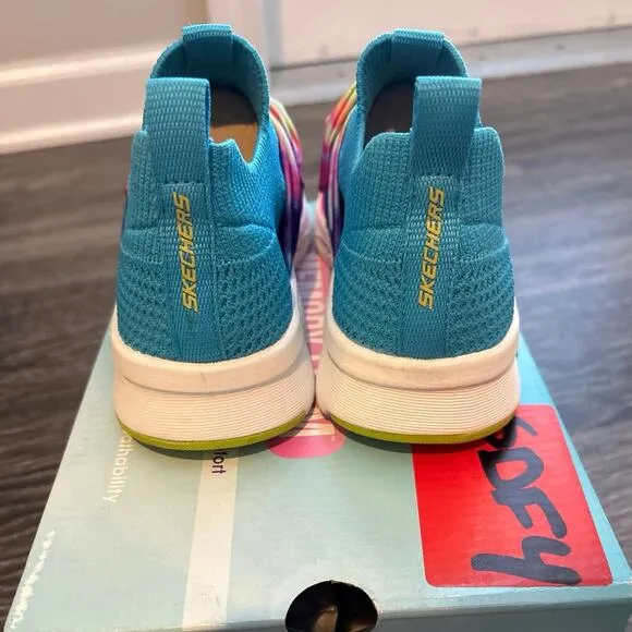 NIB Skechers Modern Jogger Slip On Bow Sneaker Multicolor Size 1