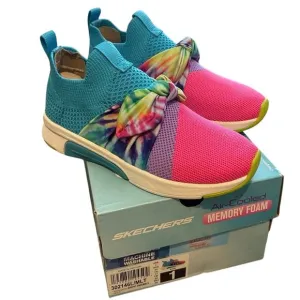 NIB Skechers Modern Jogger Slip On Bow Sneaker Multicolor Size 1