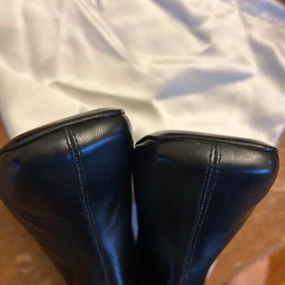NIB Suzanne Rae Lady Boots 38 black nappa leather