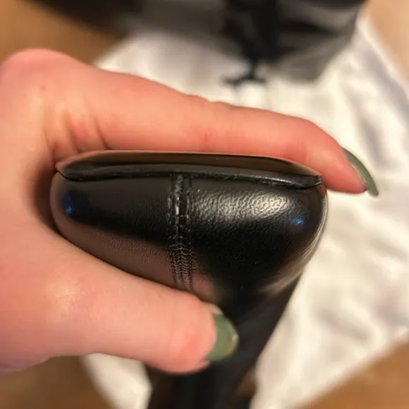 NIB Suzanne Rae Lady Boots 38 black nappa leather