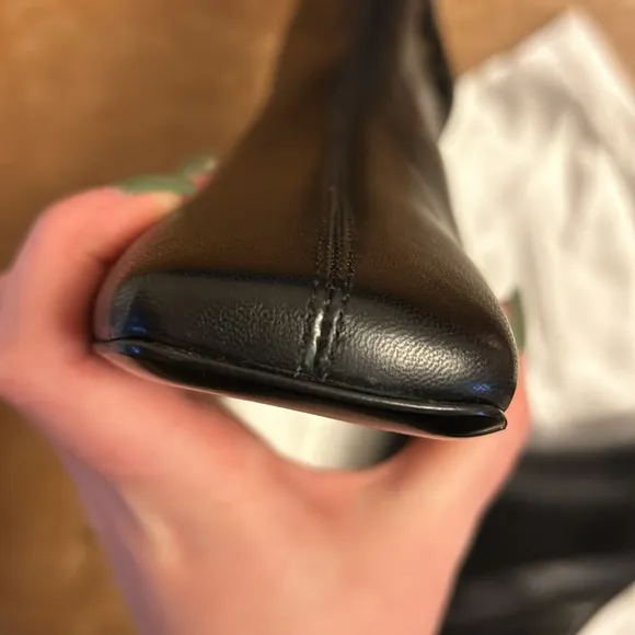 NIB Suzanne Rae Lady Boots 38 black nappa leather