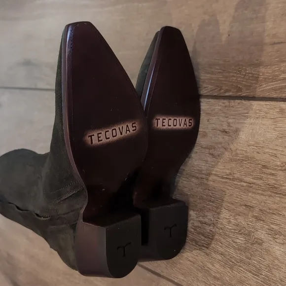 NIB Tecovas Olive Suede Dakota Boots SZ 8.5