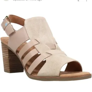 NIB TOMS Majorca Woven Heeled Sand Leather Suede Sandals Womens size 11