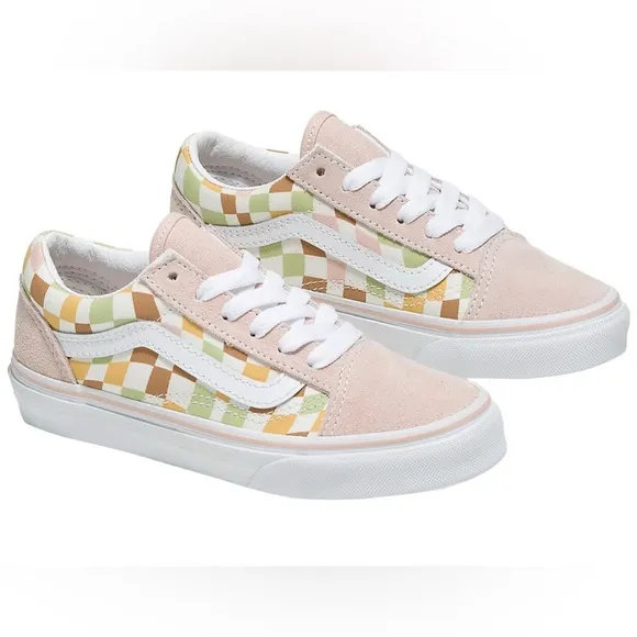 NIB [Vans] Old Skool Shoe Sneaker Tennis Shoes in Multi/True White Kids Sz 12.0