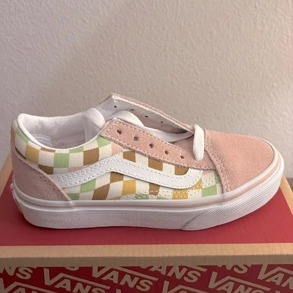 NIB [Vans] Old Skool Shoe Sneaker Tennis Shoes in Multi/True White Kids Sz 12.0