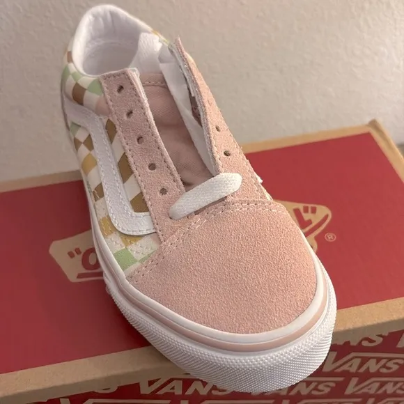 NIB [Vans] Old Skool Shoe Sneaker Tennis Shoes in Multi/True White Kids Sz 12.0