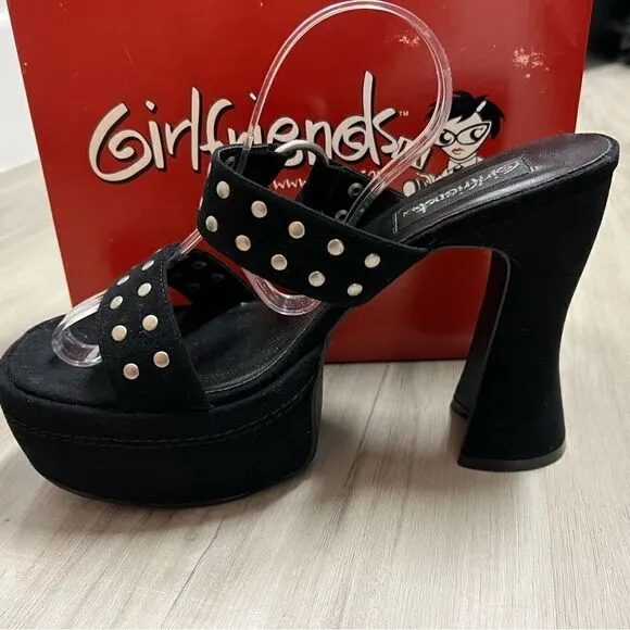 NIB vintage y2k mallgoth platform sandals by Girlfriends LA sz 10.