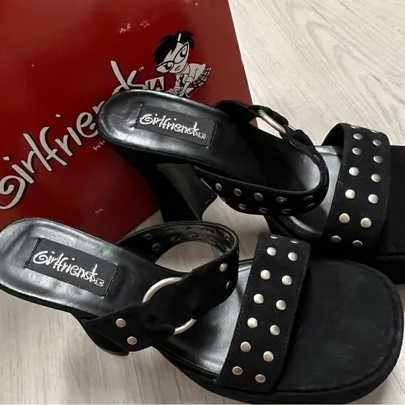 NIB vintage y2k mallgoth platform sandals by Girlfriends LA sz 10.