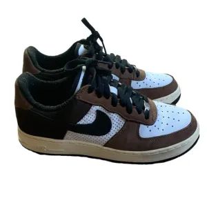 NIKE 2005 Vintage Air Force 1 Low Premium White Black Brq Brown Md Brown, size 8