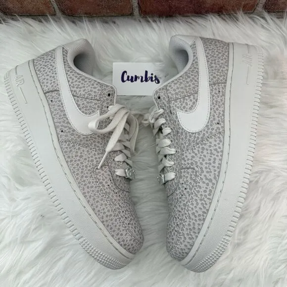 Nike Air Force 1 '07 PRM Women's Size 10.5 Grey/Silver Athletic Shoes FV6519 001