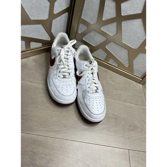 NIKE AIR FORCE 1 07 WHITE-TEAM SZ 11 RARE 315122-165 Sneakers Men Shoes Leather