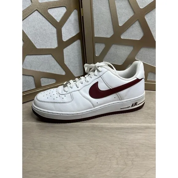 NIKE AIR FORCE 1 07 WHITE-TEAM SZ 11 RARE 315122-165 Sneakers Men Shoes Leather