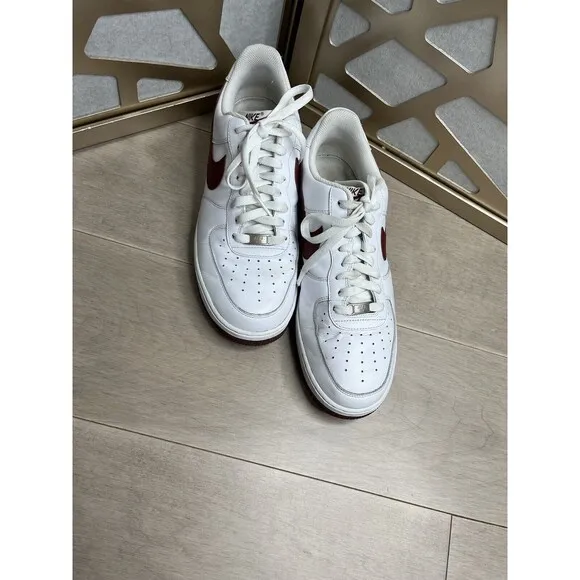 NIKE AIR FORCE 1 07 WHITE-TEAM SZ 11 RARE 315122-165 Sneakers Men Shoes Leather