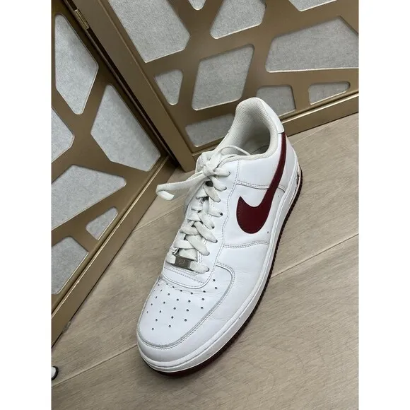 NIKE AIR FORCE 1 07 WHITE-TEAM SZ 11 RARE 315122-165 Sneakers Men Shoes Leather