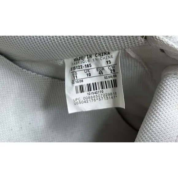NIKE AIR FORCE 1 07 WHITE-TEAM SZ 11 RARE 315122-165 Sneakers Men Shoes Leather