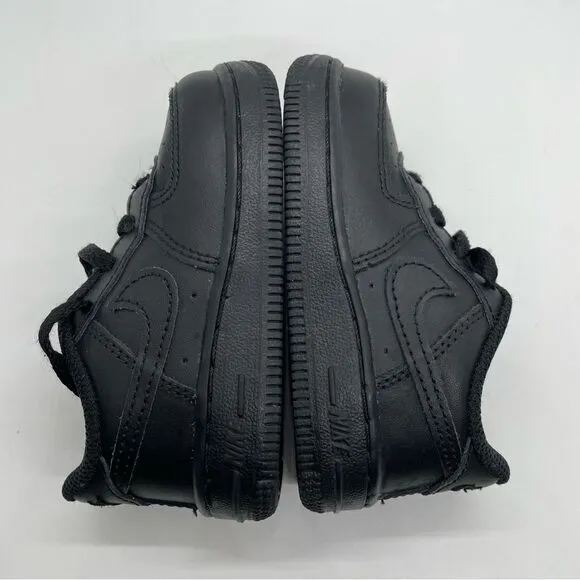 Nike Air Force 1 black kids shoes infant toddler size 6C lace 6 C basketball