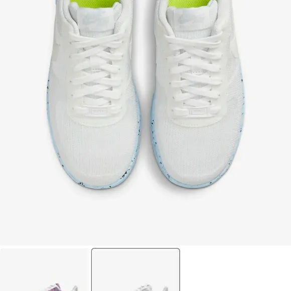 Nike Air Force 1 Crater FlyKnit Womens Athletic Shoes Sneakers NIB New White 7.5