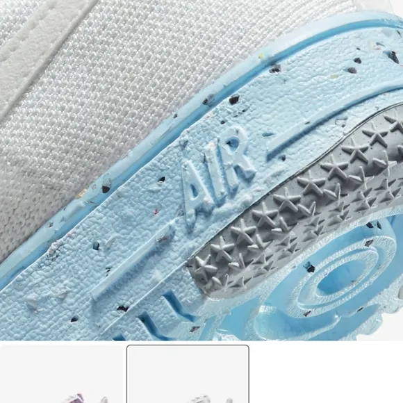 Nike Air Force 1 Crater FlyKnit Womens Athletic Shoes Sneakers NIB New White 7.5