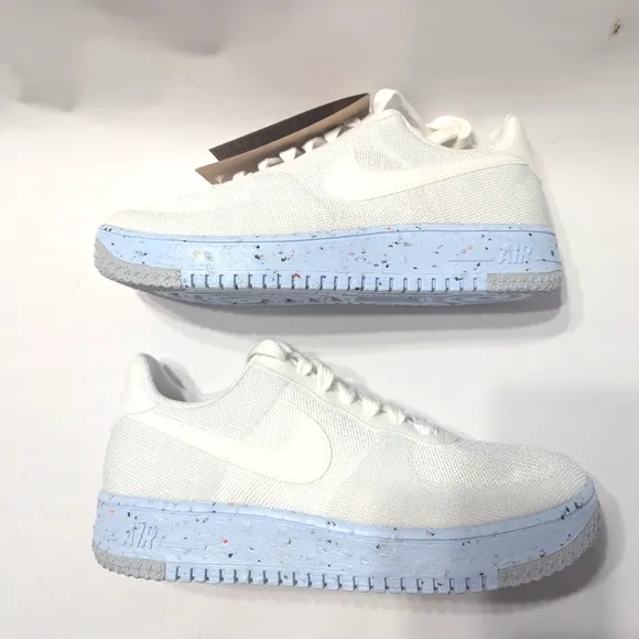 Nike Air Force 1 Crater FlyKnit Womens Athletic Shoes Sneakers NIB New White 7.5