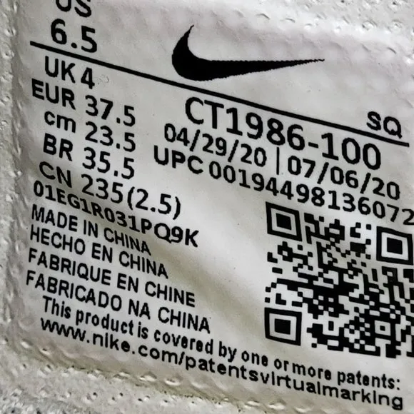 Nike Air Force 1 Crater Summit White Sneakers Shoes Womens Size 6.5 - CT1986-100