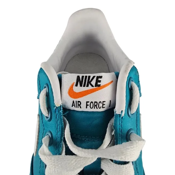 Nike Air Force 1 Low Sneakers Men's Size 8 Nylon Tropical Teal White AF1 82