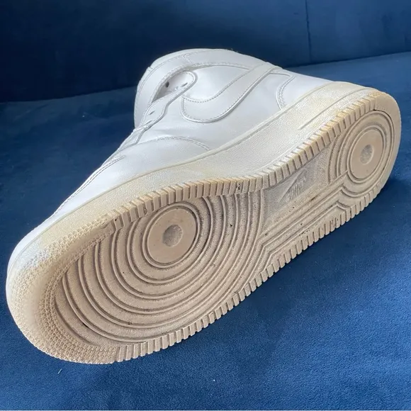 Nike Air Force 1 Mid '07 Shoes Mens 10 White High Top Strap 315123-111