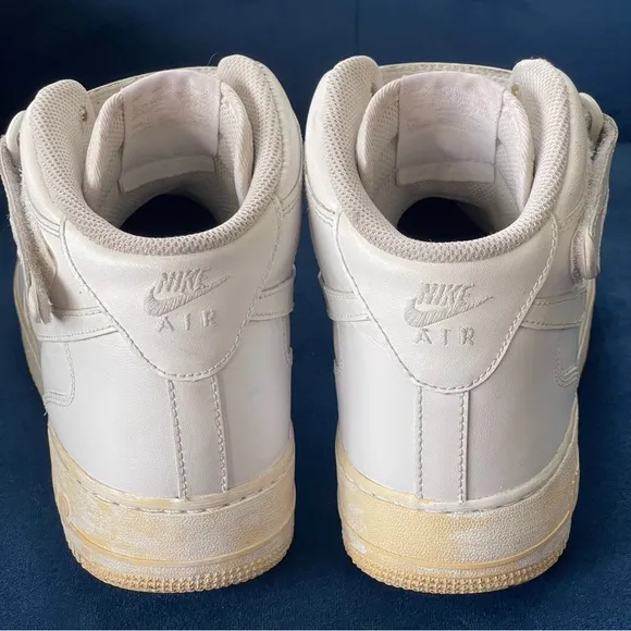 Nike Air Force 1 Mid '07 Shoes Mens 10 White High Top Strap 315123-111