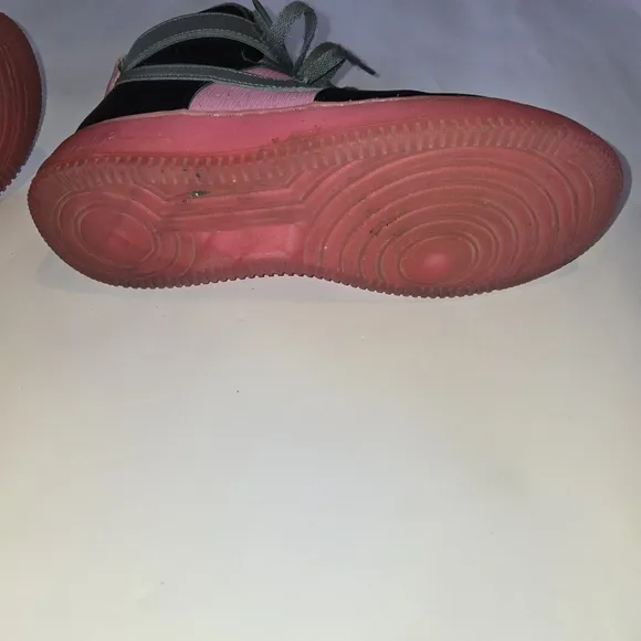 Nike Air Force 1 Pink Black And Grey High Top Sneakers