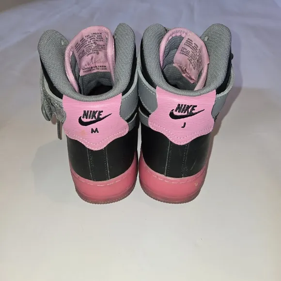 Nike Air Force 1 Pink Black And Grey High Top Sneakers