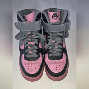 Nike Air Force 1 Pink Black And Grey High Top Sneakers