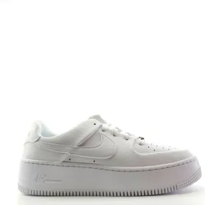Nike Air Force 1 Sage Low Triple White Platform Sneakers AR5339-100 Womens 9.5