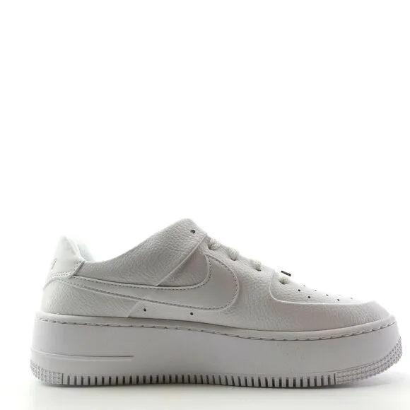 Nike Air Force 1 Sage Low Triple White Platform Sneakers AR5339-100 Womens 9.5