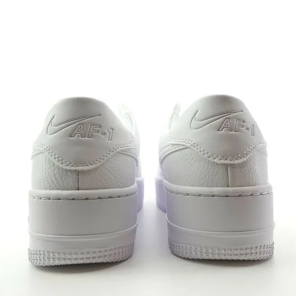 Nike Air Force 1 Sage Low Triple White Platform Sneakers AR5339-100 Womens 9.5