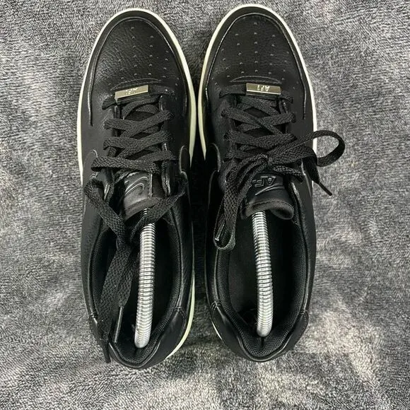Nike Air Force 1 Sage Low Black Leather with Platform women’s 10