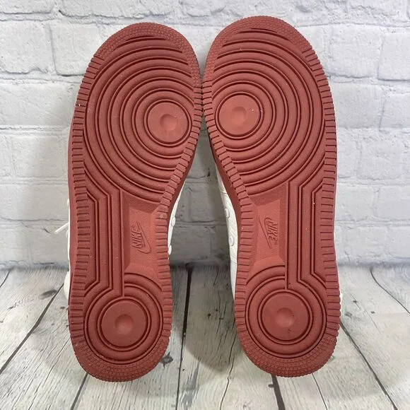 Nike Air Force 1 SF  Men 12 High Top Leather Mid Red Ivory Athletic  Shoes