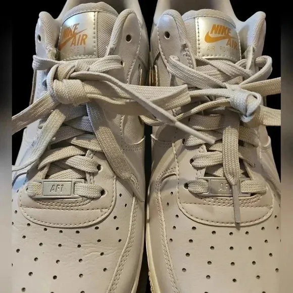 Nike Air Force 1 Shoes/Sneakers - Womens - Size 10.5 - Gray/Gold