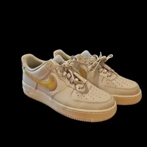 Nike Air Force 1 Shoes/Sneakers - Womens - Size 10.5 - Gray/Gold