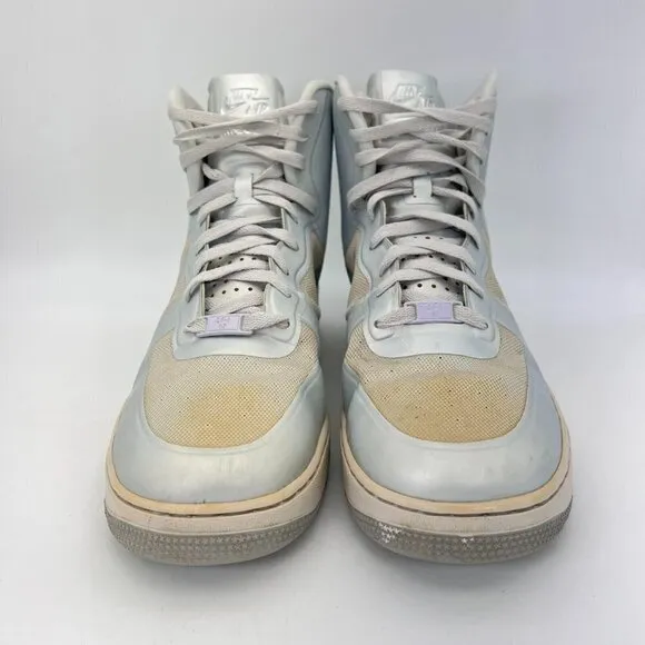 Nike Air Force One AF-1 Hyperfuse Silver Men Size 11.5 Hi Top Shoes 454433-001
