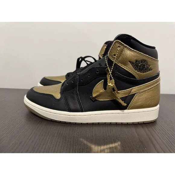 Nike Air Jordan 1 High OG Black 10 Metallic Gold DZ5485-071 Men’s Shoes NEW