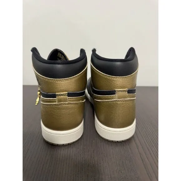 Nike Air Jordan 1 High OG Black 10 Metallic Gold DZ5485-071 Men’s Shoes NEW