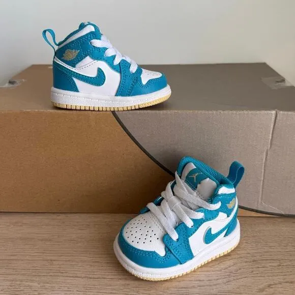 Nike Air Jordan 1 Mid ‘Aquatone’ Toddler Sneakers - SZ 2 C