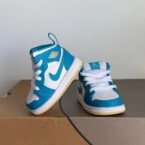 Nike Air Jordan 1 Mid ‘Aquatone’ Toddler Sneakers - SZ 2 C