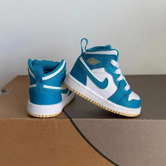 Nike Air Jordan 1 Mid ‘Aquatone’ Toddler Sneakers - SZ 2 C