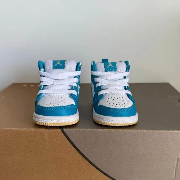 Nike Air Jordan 1 Mid ‘Aquatone’ Toddler Sneakers - SZ 2 C