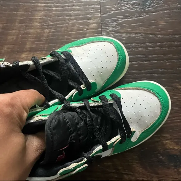 Nike air jordan 1 retro CU0450-300 lucky green high top sneakers shoes kids 10C