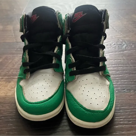 Nike air jordan 1 retro CU0450-300 lucky green high top sneakers shoes kids 10C