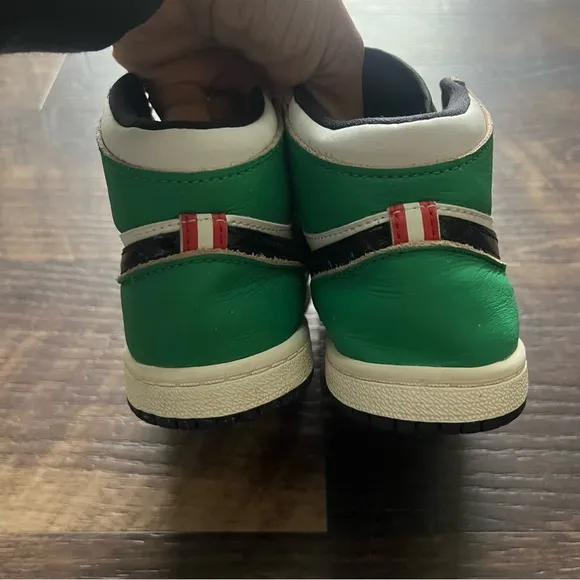 Nike air jordan 1 retro CU0450-300 lucky green high top sneakers shoes kids 10C