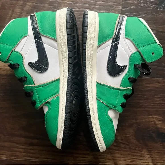 Nike air jordan 1 retro CU0450-300 lucky green high top sneakers shoes kids 10C