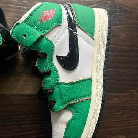 Nike air jordan 1 retro CU0450-300 lucky green high top sneakers shoes kids 10C