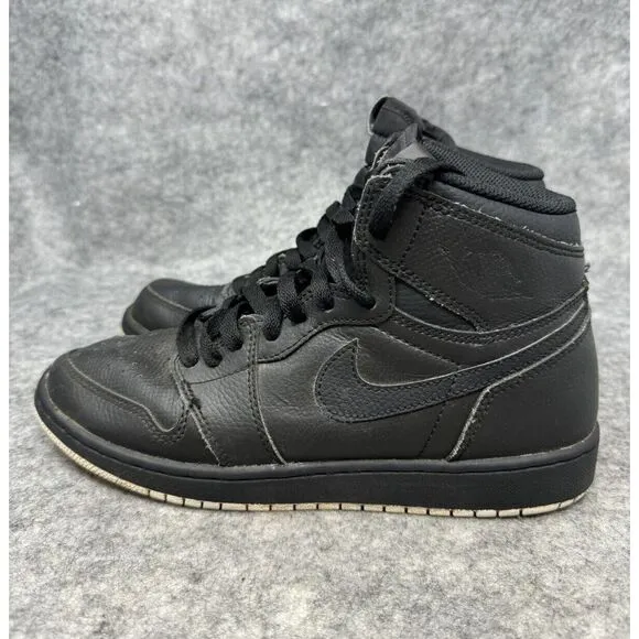 Nike Air Jordan 1 Retro‎ High Black OG BG GS Shoes Size 6.5Y Sneakers 575441-002